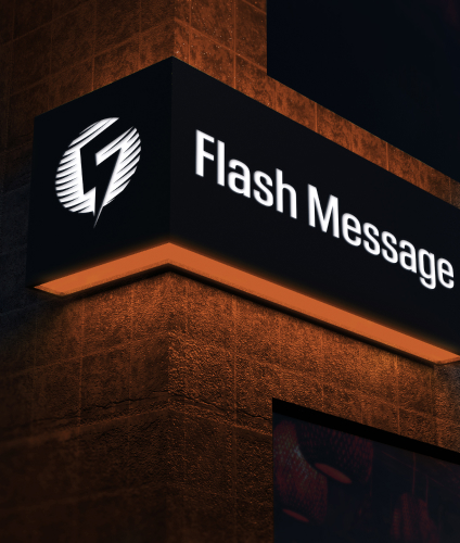 Flash Message Gallary Photo - Logo Mockup